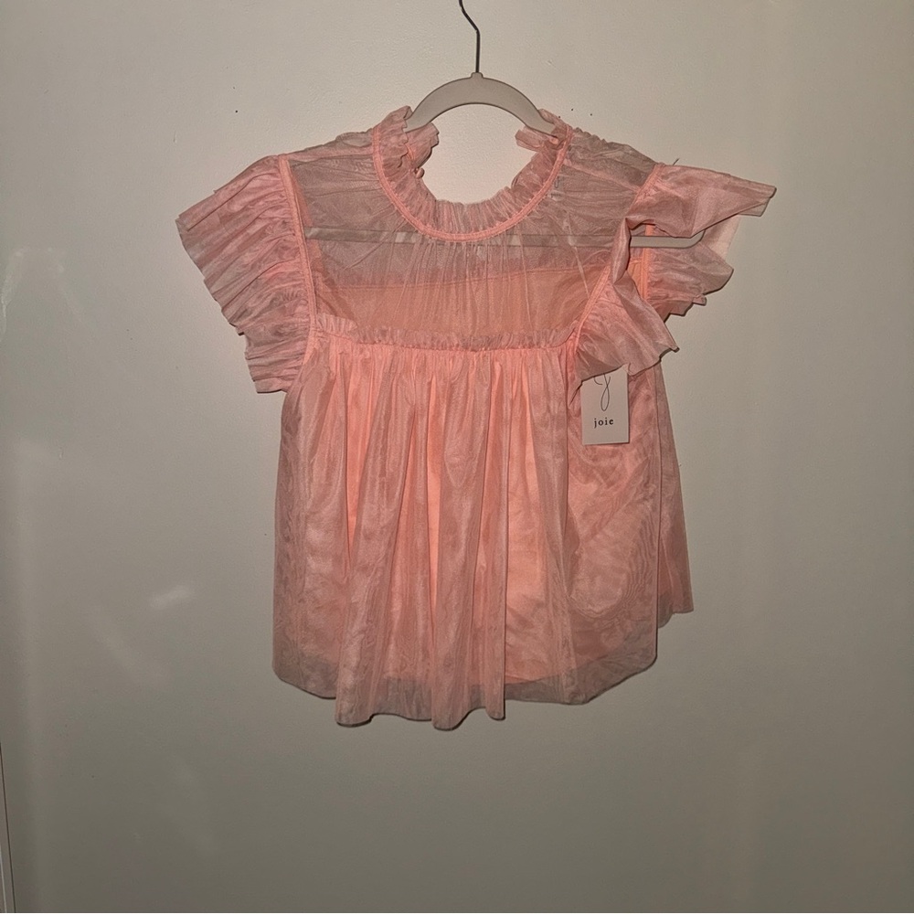 Joie Light Pink Kids Blouse with Ruffles